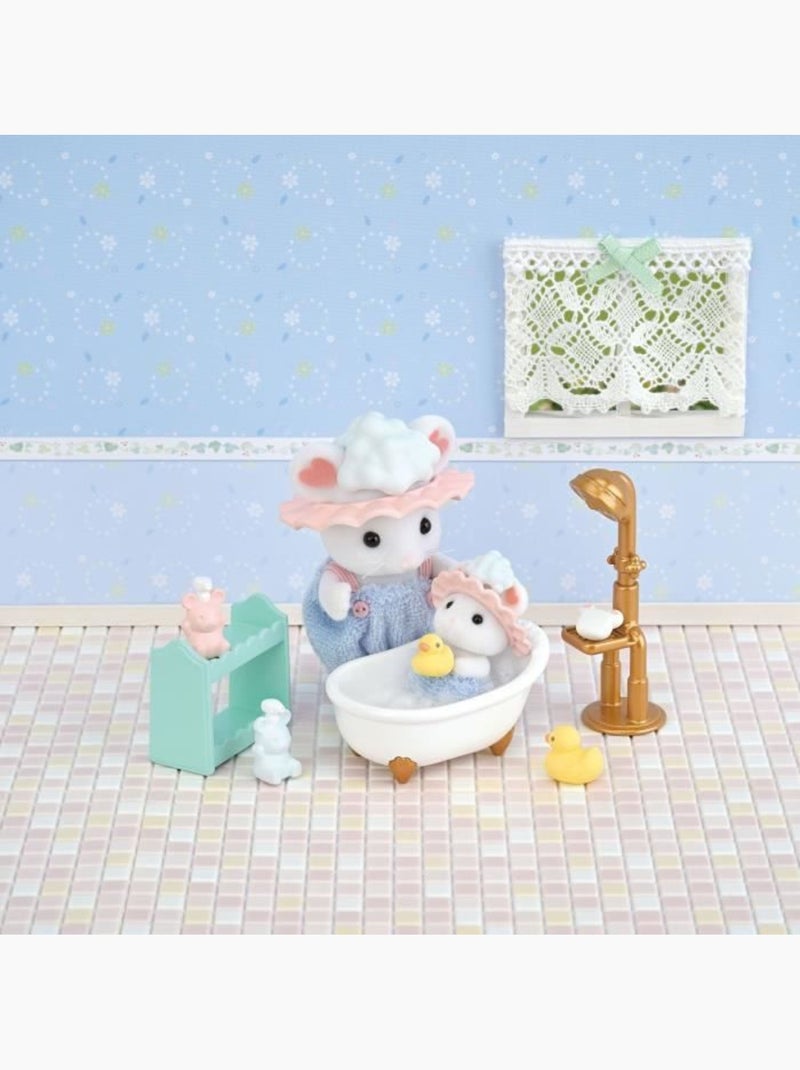 Le bain des frères souris marshmallow - sylvanian families - 5805 Blanc - Kiabi