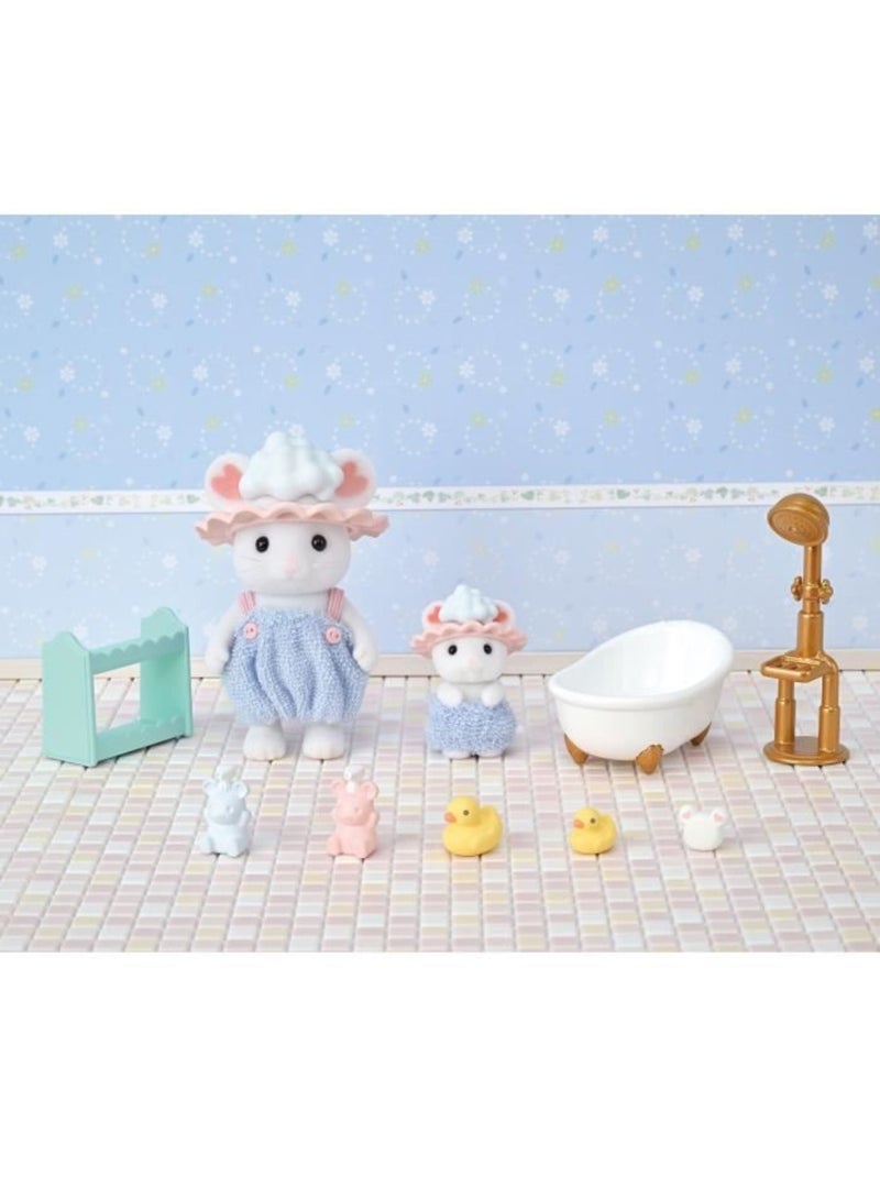 Le bain des frères souris marshmallow - sylvanian families - 5805 Blanc - Kiabi