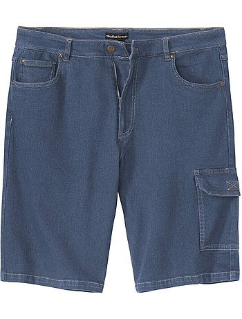 Le Bermuda Cargo en Jean Stretch - ATLAS FOR MEN