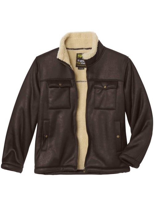 Le blouson aviateur suédine effet cuir vieilli - atlas for men - Kiabi Le blouson aviateur suédine effet cuir vieilli - atlas for men - Kiabi