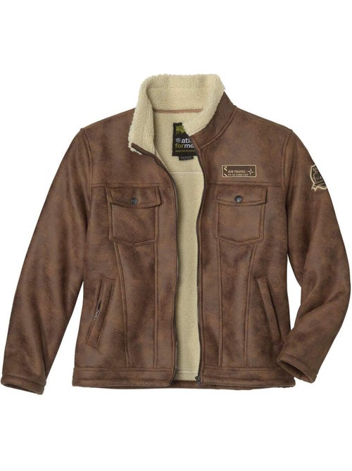 Le blouson aviateur suédine fourré sherpa - atlas for men - Kiabi Le blouson aviateur suédine fourré sherpa - atlas for men - Kiabi