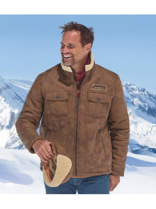 Le blouson aviateur suédine fourré sherpa - atlas for men - Kiabi Le blouson aviateur suédine fourré sherpa - atlas for men - Kiabi