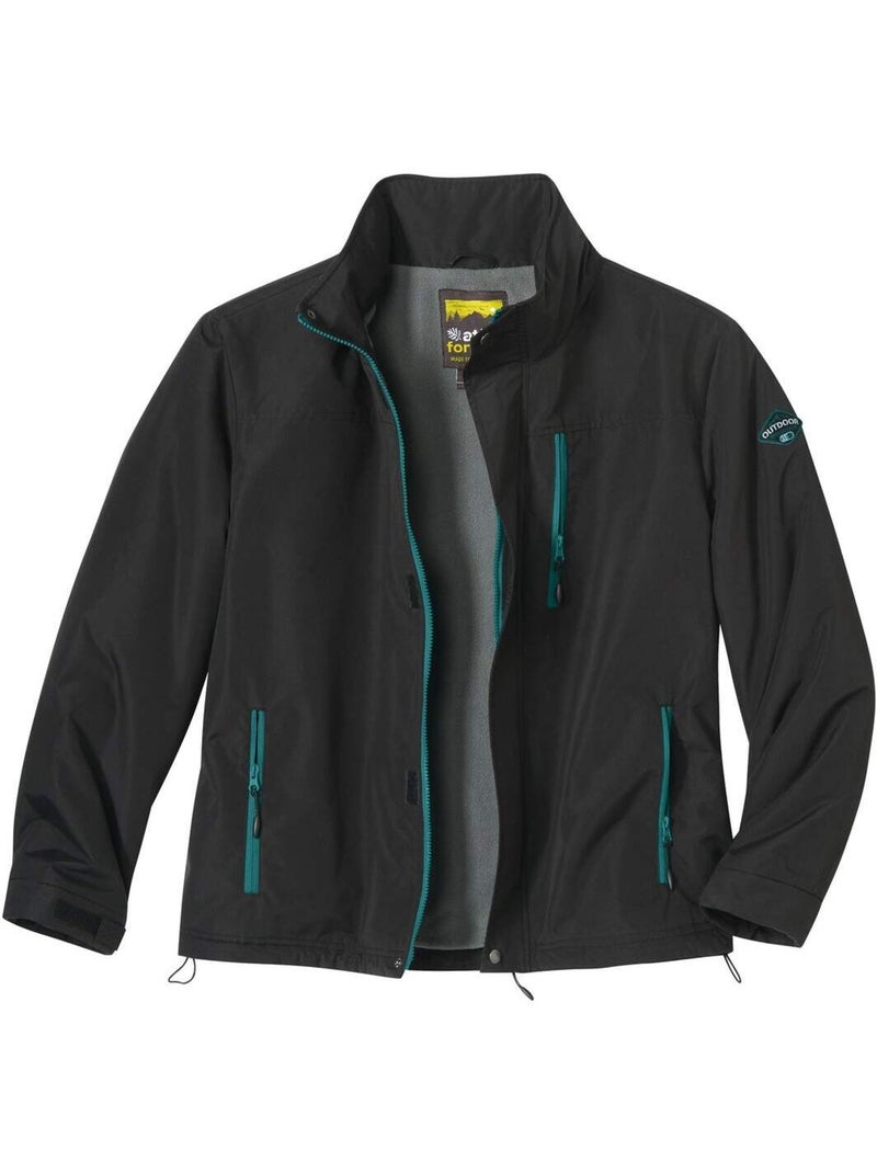 Le blouson coupe-vent microfibre doublé polaire  - atlas for men Noir - Kiabi