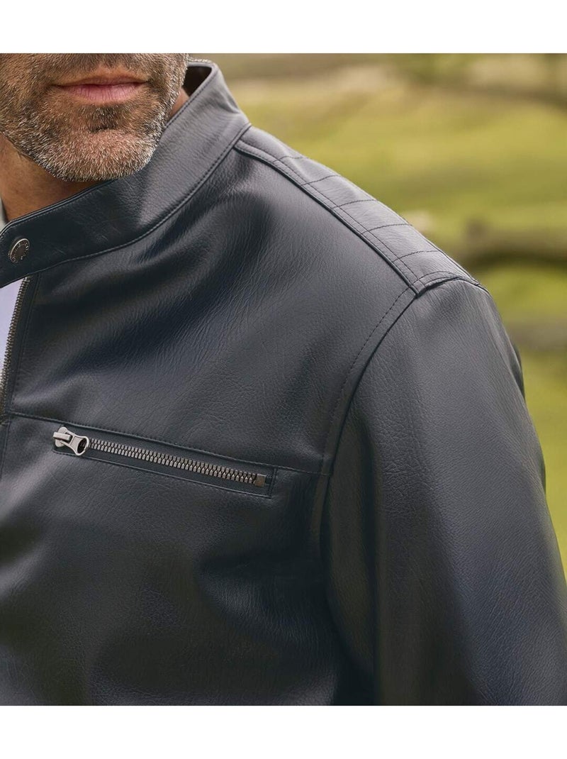Le blouson esprit biker - atlas for men Noir - Kiabi