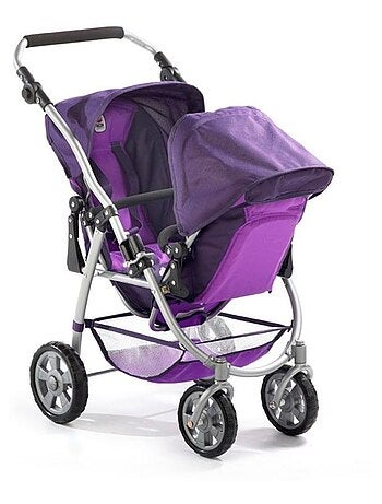 Le buggy Tandem Vario - Violet pour poupée