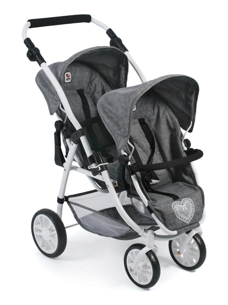 Le buggy Tandem Vario pour poupées - Coloris 76 Gris - Kiabi