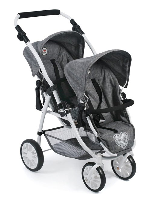Le buggy Twinny pour poupées, Anthracite - Kiabi