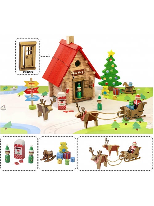 Le chalet de noël 90 pièces - Kiabi