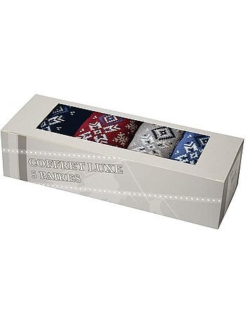 Le coffret de 4 paires de chaussettes motifs jacquard - atlas for men
