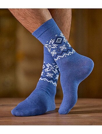 Le coffret de 4 paires de chaussettes motifs jacquard - atlas for men