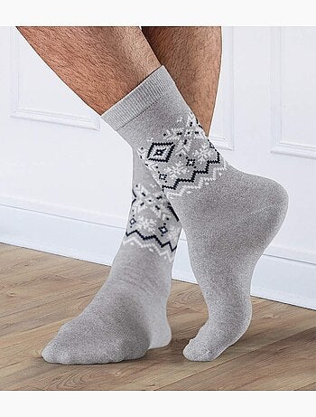 Le coffret de 4 paires de chaussettes motifs jacquard - atlas for men