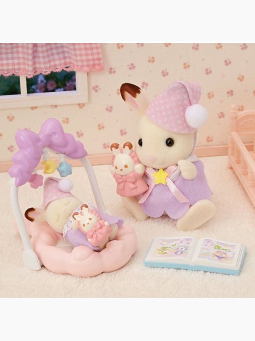Le coucher des sœurs lapin chocolat - sylvanian families - 5806 - Kiabi