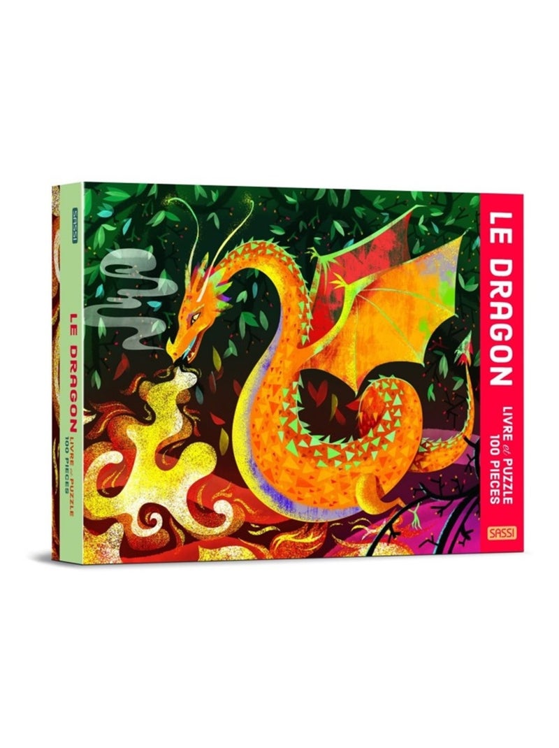 Le Dragon - Livre et puzzle 100 pcs N/A - Kiabi