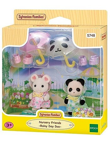 Le duo des bébés en habits de pluie - sylvanian families - 5748