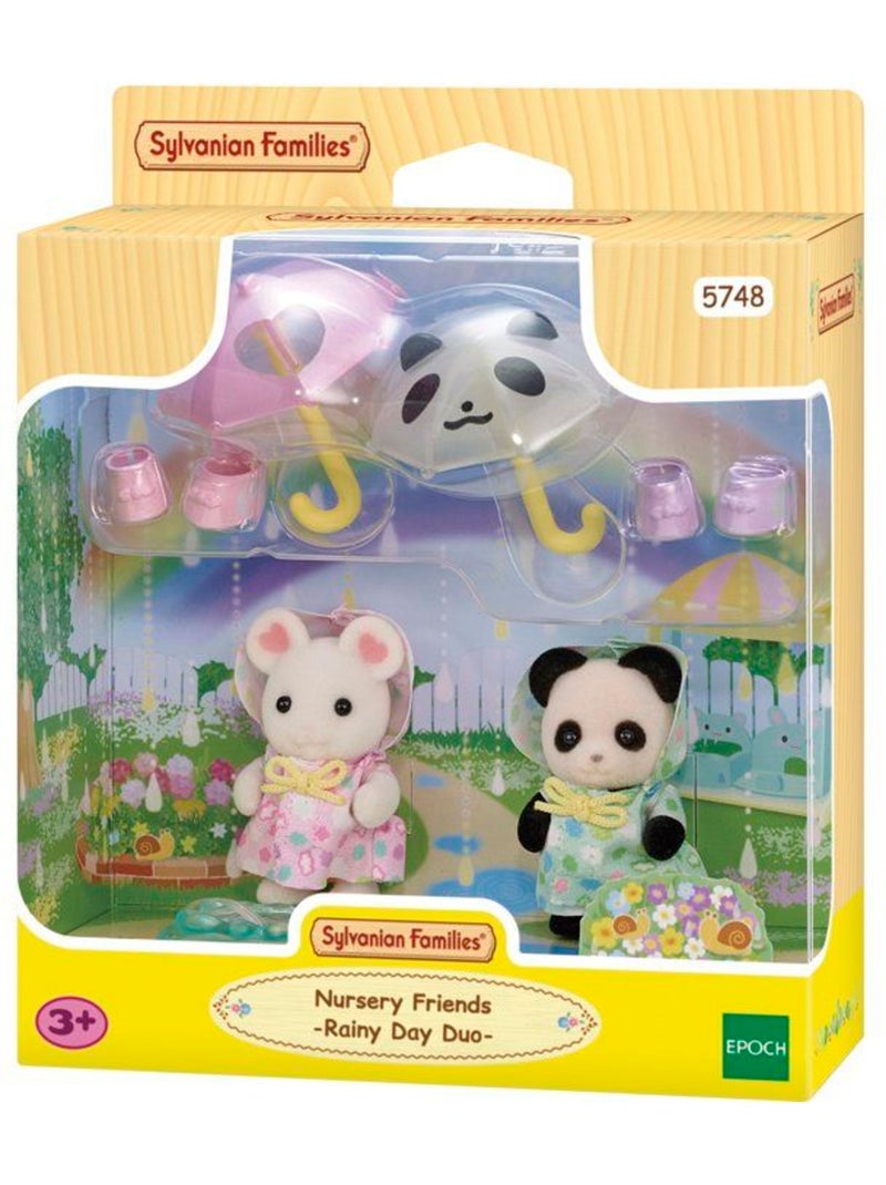 Le duo des bébés en habits de pluie - sylvanian families - 5748 Jaune - Kiabi