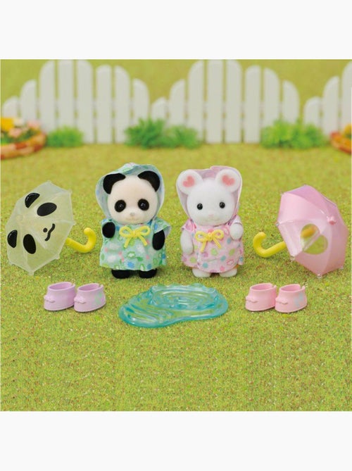 Le duo des bébés en habits de pluie - sylvanian families - 5748 - Kiabi