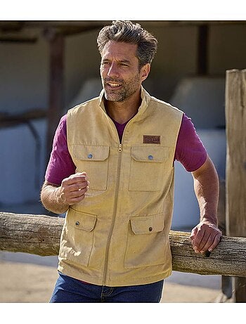 Le gilet sans manches multipoche en suédine - atlas for men
