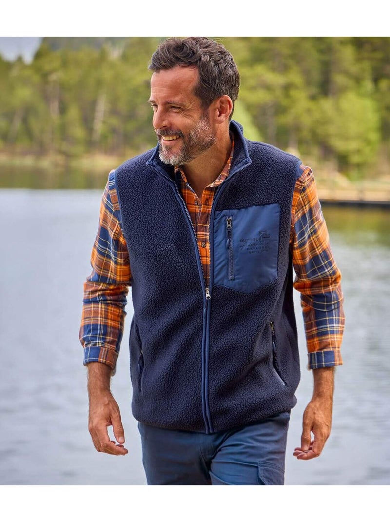 Le gilet sans manches sherpa  - atlas for men Bleu marine - Kiabi
