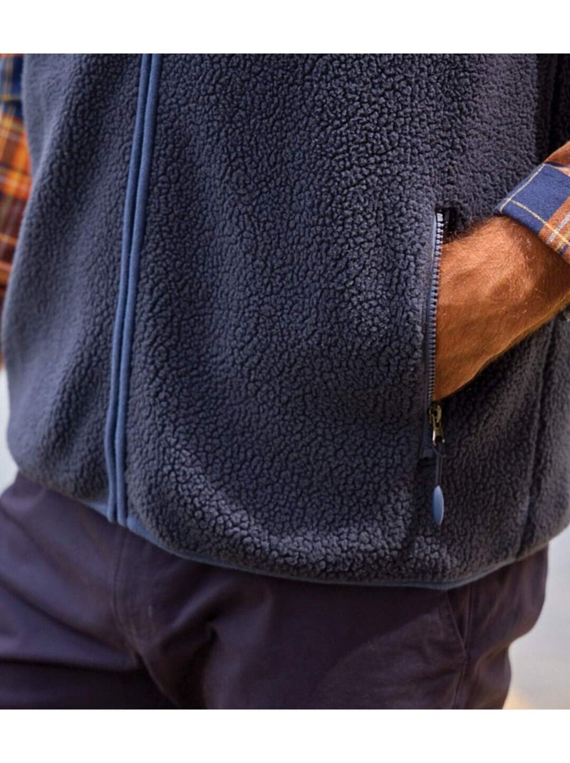 Le gilet sans manches sherpa  - atlas for men Bleu marine - Kiabi