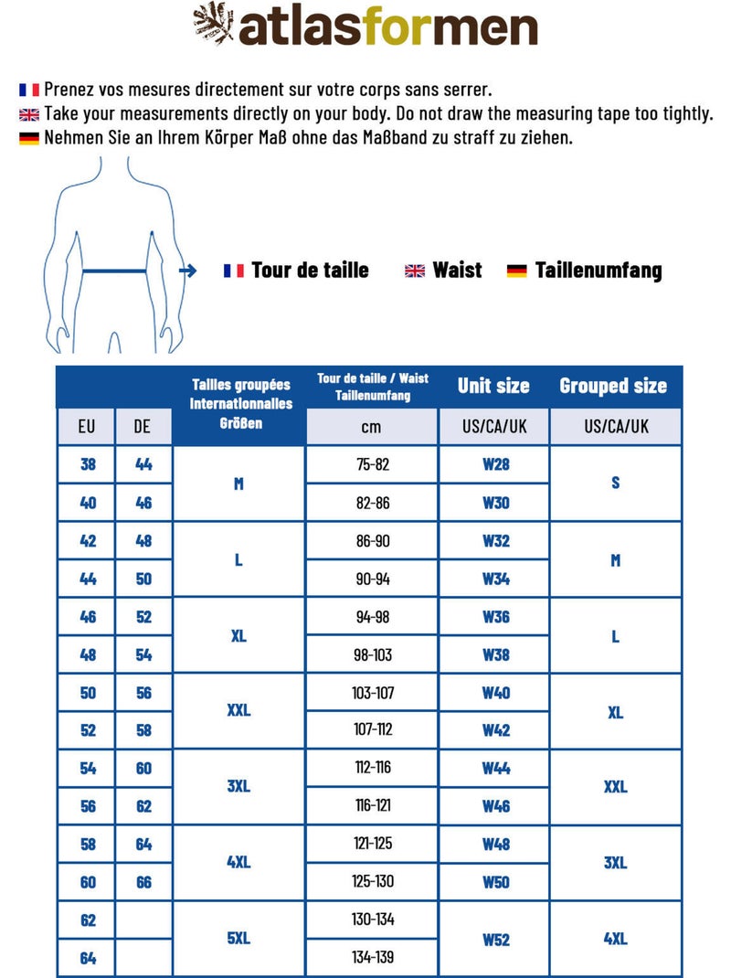 Le jean cargo à taille semi-elastiquée  - atlas for men Bleu foncé - Kiabi