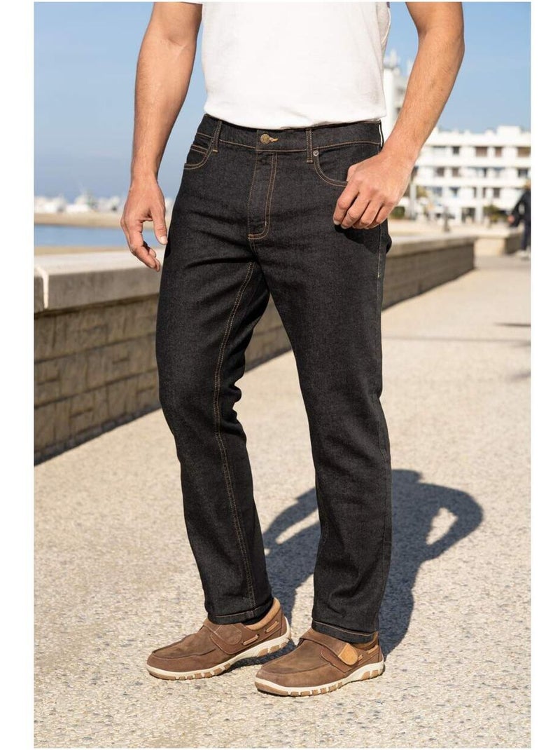 Le Jean Coupe Ajustée Regular   - ATLAS FOR MEN Noir - Kiabi