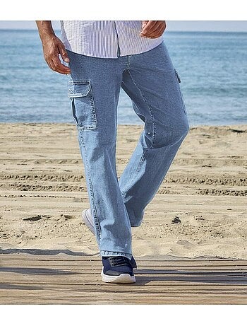 Jean regular cargo taille semi-elastiquée - atlas for men