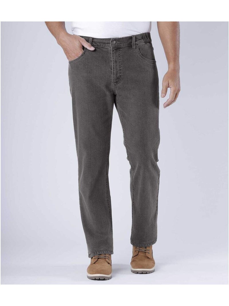 Le jean regular taille semi-elastiquée  - atlas for men Gris - Kiabi