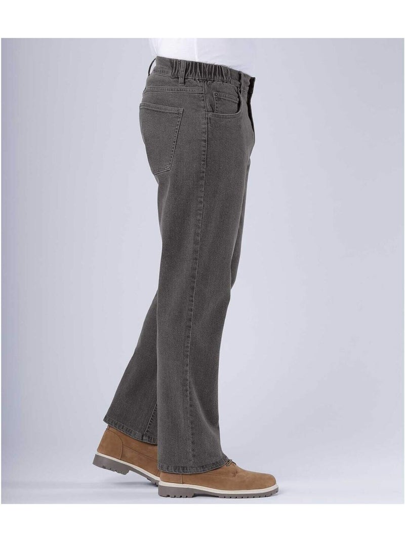 Le jean regular taille semi-elastiquée  - atlas for men Gris - Kiabi