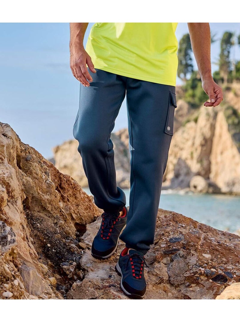 Le Jogging Molleton Cargo  - ATLAS FOR MEN Bleu marine - Kiabi