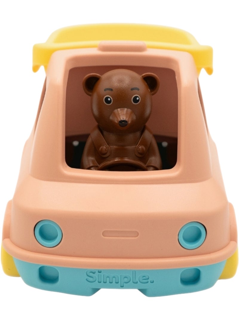 Le Jouet Simple - Camion Benne de Petit Ours Brun Orange - Kiabi