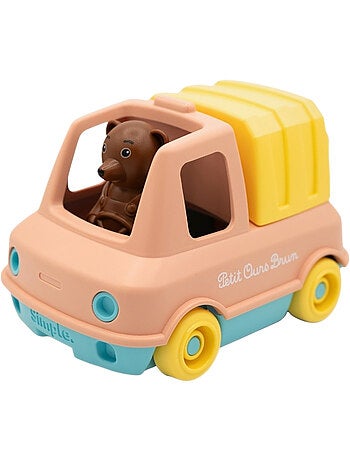 Le Jouet Simple - Camion Poubelle de Petit Ours Brun