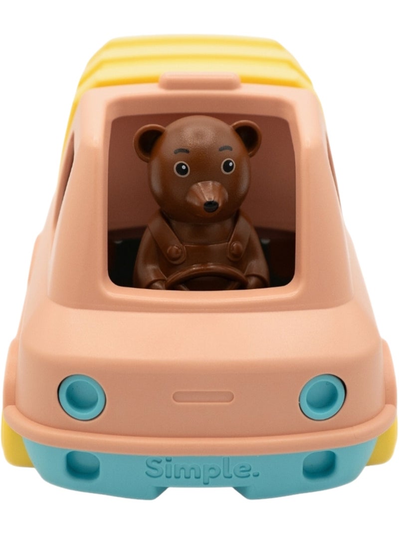 Le Jouet Simple - Camion Poubelle de Petit Ours Brun Orange - Kiabi