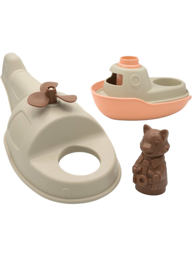 Le Jouet Simple - Hélicoptère Bateau Beige - Kiabi