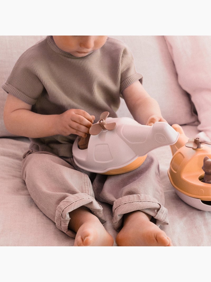 Le Jouet Simple - Hélicoptère Bateau Beige - Kiabi