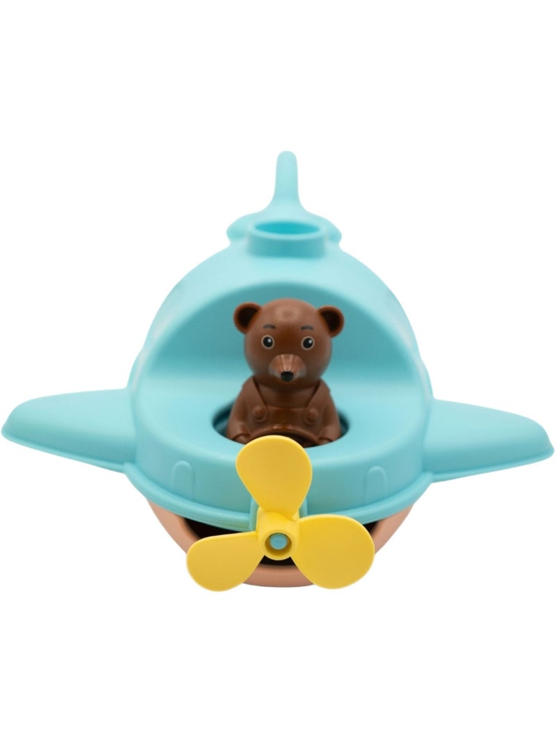 Le Jouet Simple - Hydravion Bateau de Petit Ours Brun Bleu - Kiabi