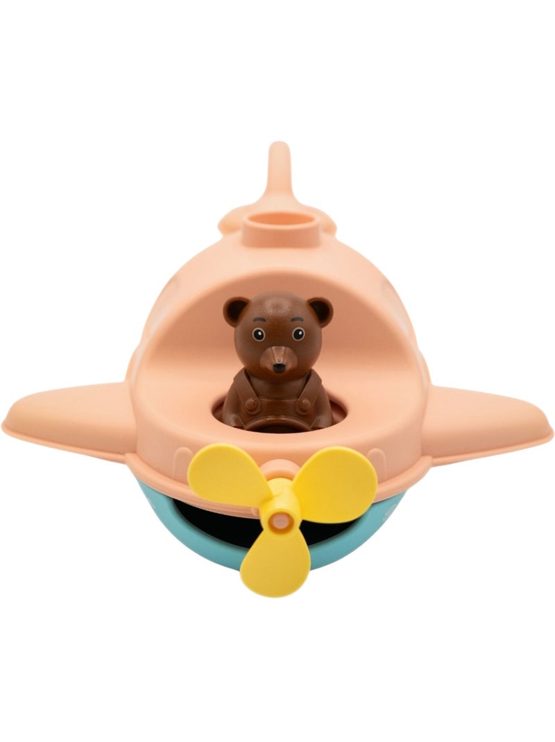 Le Jouet Simple - Hydravion Bateau de Petit Ours Brun Orange - Kiabi