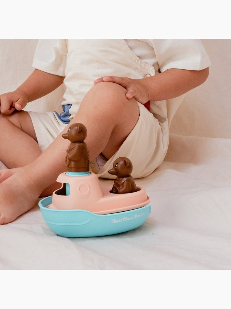Le Jouet Simple - Petit Bateau Petit Ours Brun Bleu - Kiabi