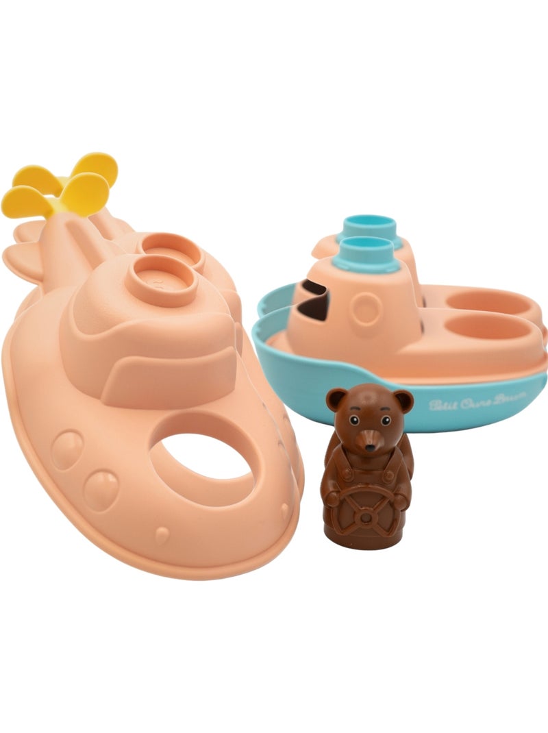 Le Jouet Simple - Sous-Marin Bateau de Petit Ours Brun Orange - Kiabi
