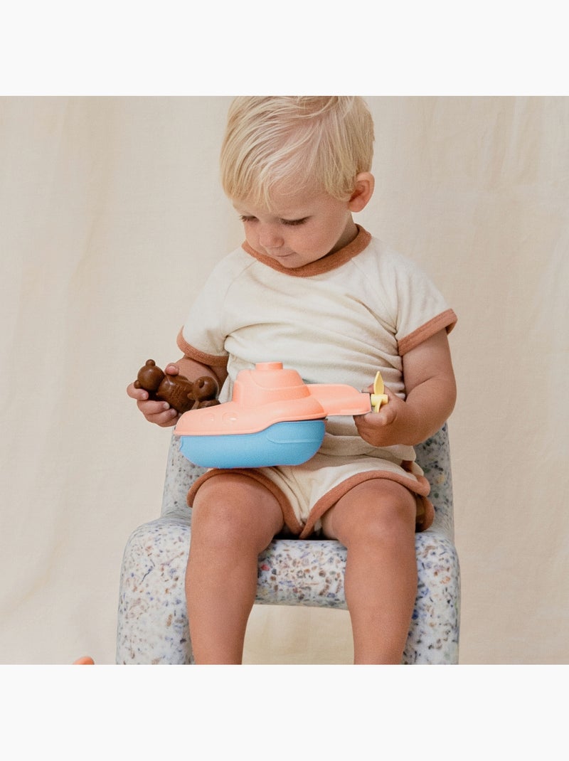 Le Jouet Simple - Sous-Marin Bateau de Petit Ours Brun Orange - Kiabi