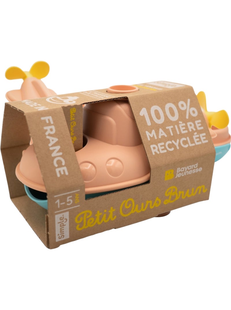Le Jouet Simple - Sous-Marin Bateau de Petit Ours Brun Orange - Kiabi