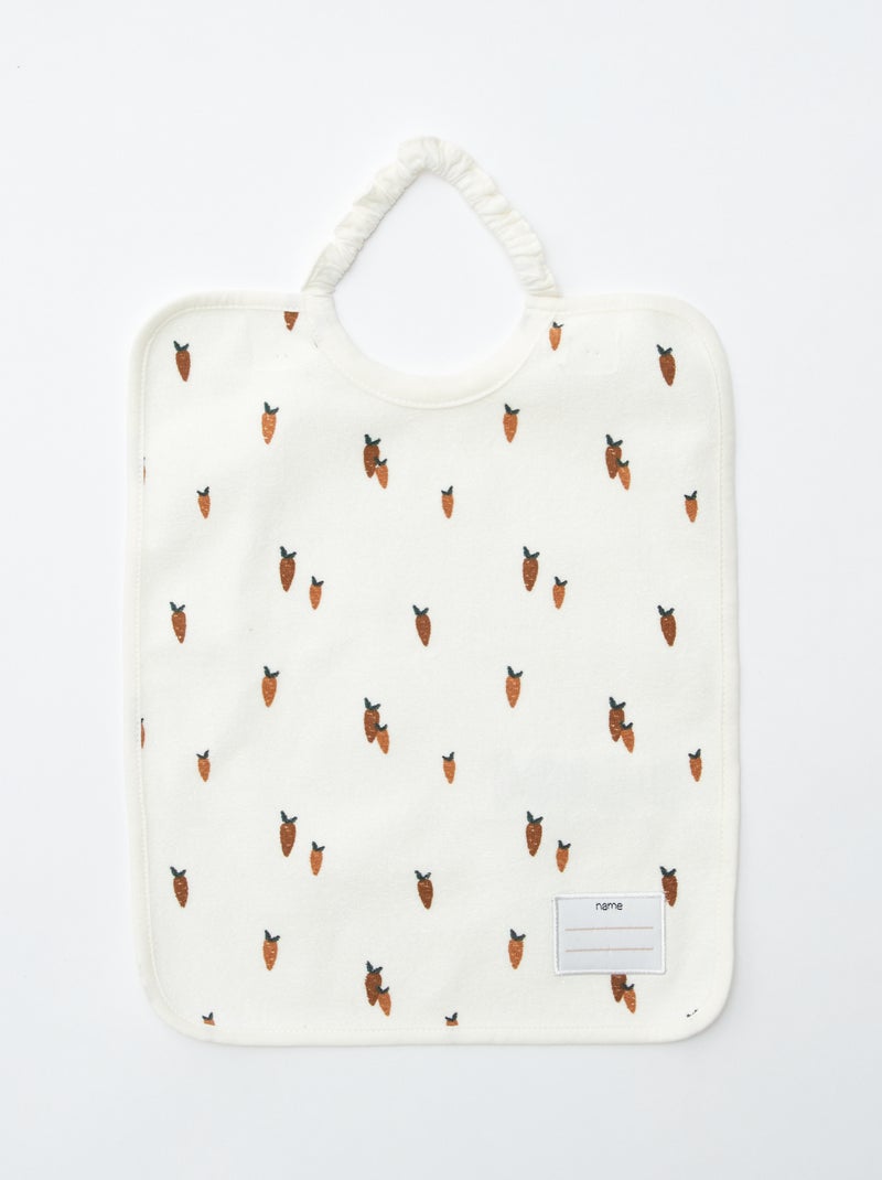 Le lot de 2 bavoirs à l'encolure élastiquée BLANC - Kiabi