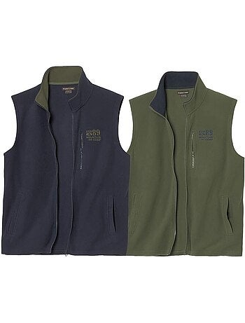 Le lot de 2 gilets polaire sans manches outdoor - atlas for men