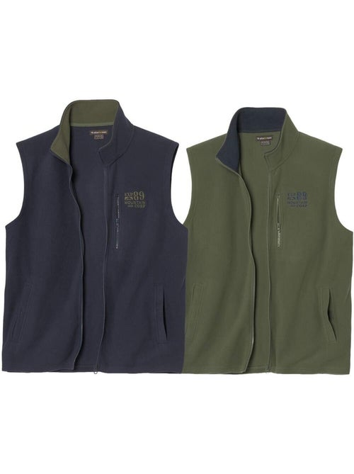 Le lot de 2 gilets polaire sans manches outdoor - atlas for men - Kiabi Le lot de 2 gilets polaire sans manches outdoor - atlas for men - Kiabi