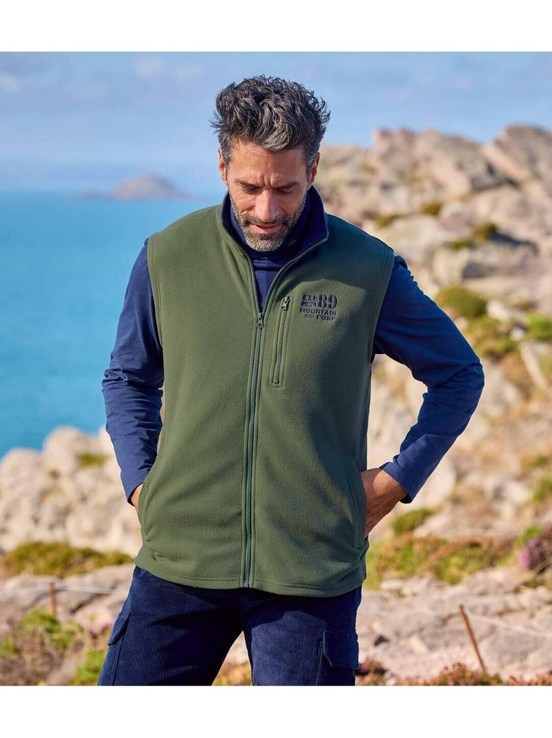 Le lot de 2 gilets polaire sans manches outdoor  - atlas for men Bleu Vert - Kiabi
