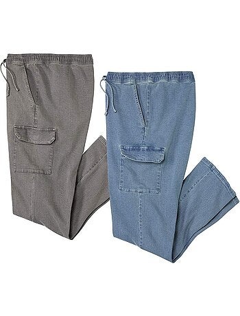 Le lot de 2 pantalons cargo en jean - atlas for men