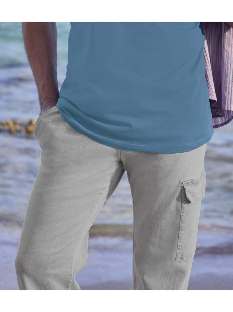 Le Lot de 2 Pantacourts Cargo en Jean  - ATLAS FOR MEN Bleu Gris - Kiabi