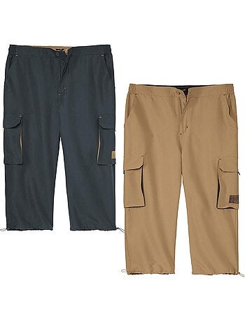 Le lot de 2 pantacourts cargo microfibre - atlas for men