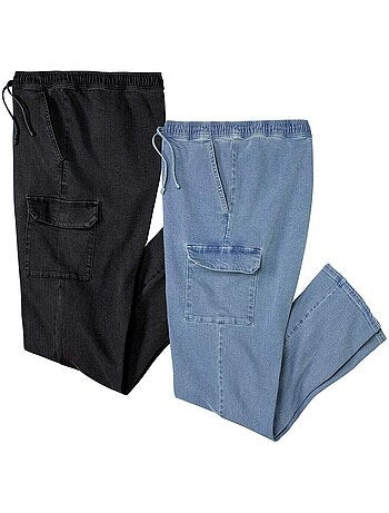 Le lot de 2 pantalons cargo en jean - atlas for men
