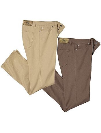 Le lot de 2 pantalons stretch confort - atlas for men