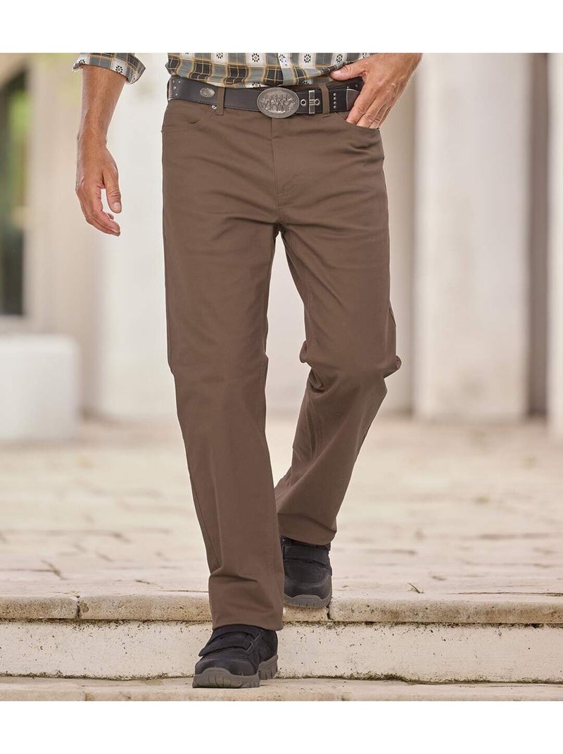 Le lot de 2 pantalons stretch confort  - atlas for men Marron/Marron - Kiabi
